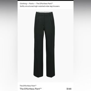 Aritzia Wilfred Effortless Pant in black, regular length. Size 8.